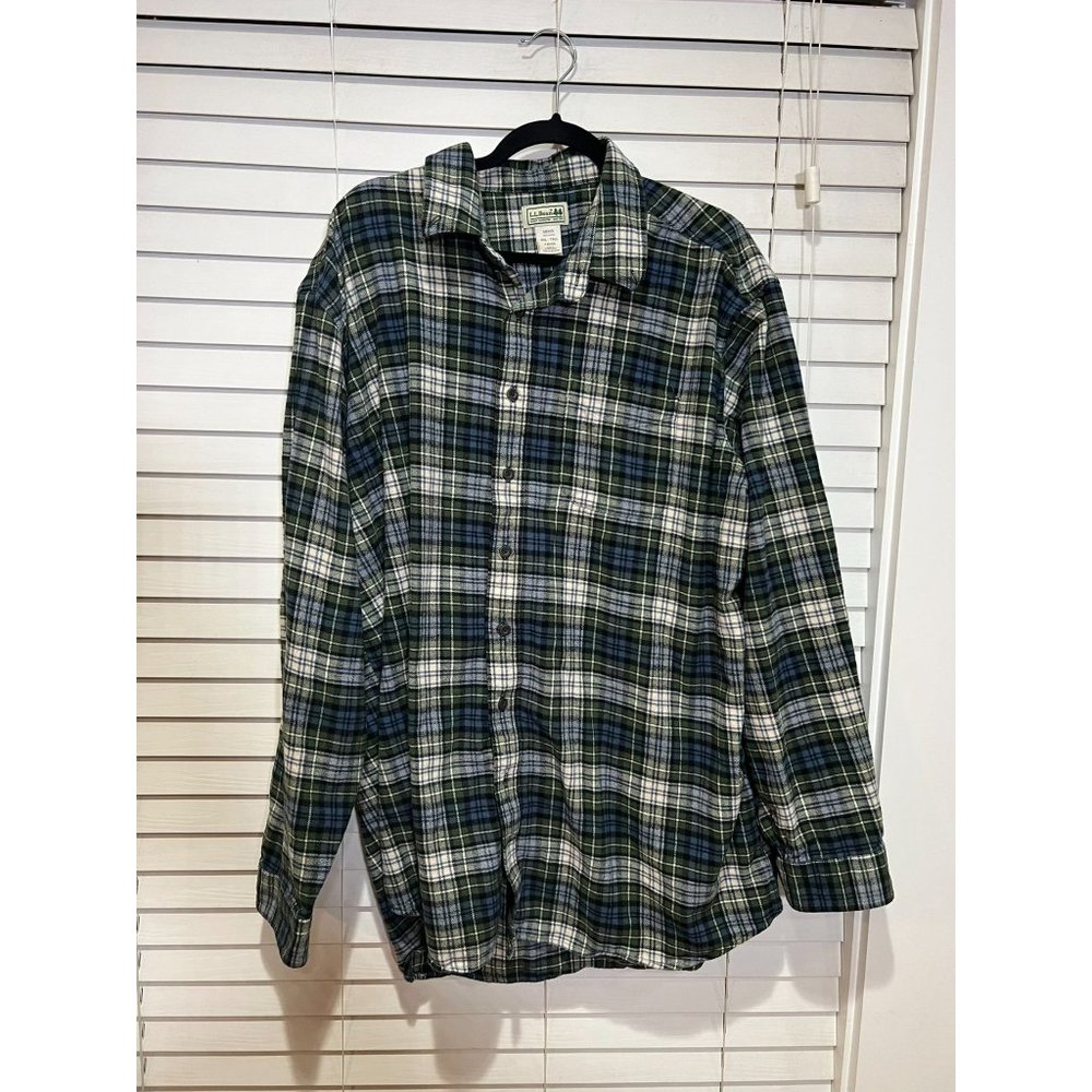 L.L. Bean Flannel Long Sleeve Button Up Shirt - Size XXLT‎
